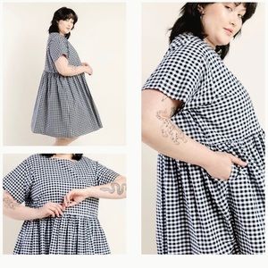 Tradlands NICO DRESS BLACK GINGHAM 3x NWT